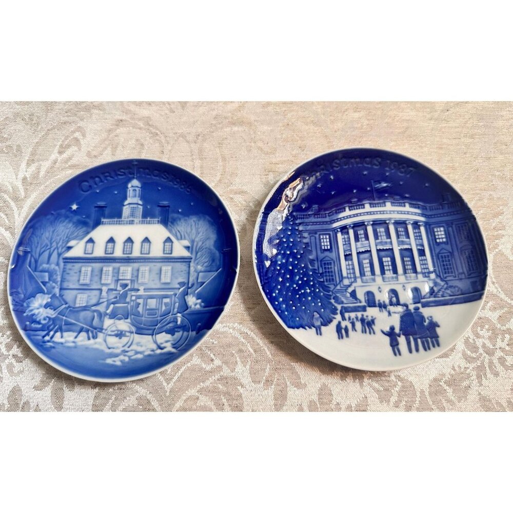 Vtg Christmas in America Plates by Bing and Grondahl 1986-1997